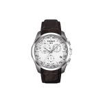 TISSOT Kutu Kollektsioon Kvartsmehhanism 100m Veekindlus Meeste Kell Kell 41mm Valge sihverplaat T035.439.16.031.00 Brown Strap