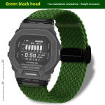 Magnetiline metallpandla Casio g-shock 3506 GBD-200SM GBD-200 nailonl&otilde;uendile Muudetud kellarihm Gbd 200 Meestele Pikendatav kellarihm For gbd-200 roheline