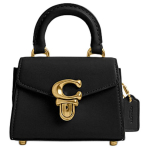 Coach Sammy 12 Metallist Logo Lukuga Kinnisega Eemaldatava &Otilde;larihmaga Nahast Crossbody K&auml;ekott Mini Naiste k&auml;ekott Must CR504-B4BK Basic Set (Bag+Dust Bag)