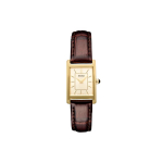 Seiko Essentials Seeria 30M Veekindel Kvartsliikumine Nahkrihmaga K&auml;ekell Kollane sihver Naiste kellad SWR066 Yellow Watch Case
