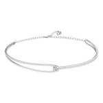 Swarovski Lifelong Kaelakee Roodiumiga Kaetud Kaelakee Naistele Kaelakee Platinum 5390822 Box (Random Color)