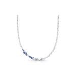 Swarovski Louison Valge ja Sinine Kristalliga Kaetud Valge Kullast Kaelakee Naiste kaelakee 5536547 Box+Shopping Bag (Random Color)