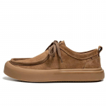 Meeste seemisnahast ehtsast nahast vabaajajalatsid paeltega meeste kerged mugavad s&otilde;idu flatsid meeste v&auml;listingimustes Oxfordi kingad 39 pruun