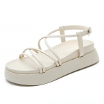 PaksudeTallaga Sandaalid Naistele 2025 Uus Suvi Pehme Tallaga T&otilde;stetud Vabaaja Rooma Sandaalid V&auml;ikesed Naiste Kingad Sandalias Mujer Sandaal 32 beež