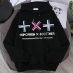 Kpop The Chaos Chapter Fight v&otilde;i Escape Harajuku dressipluus Pullover Hoodid Naiste Unisex t&auml;navar&otilde;ivad vabaaja Kawaii riided L must