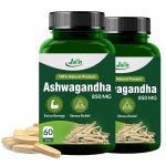 Jain Ashwagandha Tabletid 850mg 60 tk X 2 pakki | Looduslik stressi toetus & Energiat&otilde;stja Toidulisand