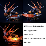 Demon Slayer Zenitsu Agatsuma Pikajumal Tegevuskuju 28CM Valgustusega Leegiefekt Kogutav Animekuju F&auml;nnidele Esmaklassiline Kvaliteet white