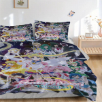 Sailor Moon Eternal Filmiposter Voodipesukomplekt Tekikate Kingitus Magamistuppa, Sisaldab 1 Tekikatet ja 2 Padjap&uuml;&uuml;ri, T&auml;idisetaB316 135x200cm