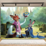 Zootopia 2 Seinava Kodukaunistus Seinale riputatav Magamistuppa Elutuppa Mitme stseeni kaunistus Mitu suurust Personaalne toakaunistus 150x100cm(60x40in)