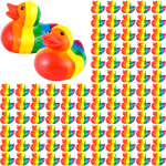 24-100 V&auml;rviline Kummianka V&auml;ikesed Kummiankad Hulgim&uuml;&uuml;k Anka Kaunistused, mis on m&otilde;eldud V&auml;rviliseks S&uuml;nnip&auml;evapeoks LGBT T&auml;histamise Meeneteks -A9704