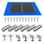 P&auml;ikesepaneeli kinnitusklamberide komplekt 4,72 tolli/120 mm minireelingutega, keskmiste klambrite, otsaklambrite ja kummipatjadega katusesindli, kiltkivi, puidu jaoks 2Packs blue