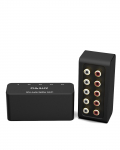 Cubilux RCA Passiivne RCA 1 sisend 4 v&auml;ljundit Stereo RCA Alumiiniumisulamist RCA Jaotuskarp AS-R1 4-suunaline jaotur, jaotaja, eraldaja, must