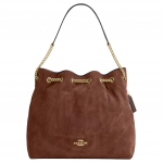 K&auml;ekott Coach Evelyn 36 Logoga Klassikaline Nahast &Otilde;lakott Suur Naiste kotid Pruun CCZ83-IMYEF Basic Set (Bag+Dust Bag)