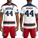 Naiste T-s&auml;rk Campus Briar University V-kaelusega Jersey Graham 44 22 DI LAURENTIS 66 Tucker 46 T-s&auml;rk ja l&uuml;hikeste p&uuml;kste komplekt Suvine pehme l&uuml;hikeste varrukatega s&auml;rk &Uuml;likond XS