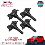4 tk 2014-2021 Jeep RENEGADE jaoks 520 433MHz TPMS 68105280AF REHVIDE R&Otilde;HUANDUR For Jeep RENEGADE