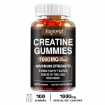 Kreatiinmonoh&uuml;draadi kummikommid, 1000 mg portsjoni kohta, t&auml;iesti looduslikud, k&otilde;rge puhtusega, sobivad t&auml;iskasvanutele. 100*1