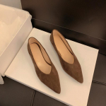 Vintage Terava Otsaga Slip-on Naiste Kontsad Kontori Kingad Elegantne Paks Konts Peo Kleidi Kingad 2026 Uus Kevad S&uuml;gis T&ouml;&ouml;le K&auml;imise Jalan&otilde;ud 35 kohv