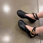 Luksuslik Kuldne Pandla Nahast Baleriina Kingad Naistele Elegantne Br&auml;ndi Disain Pahkluu Rihm Ballerina Kingad Daamidele K&otilde;rgus Sees Punk Zapatos 35