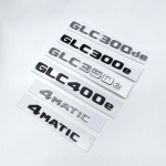 3D Chrome Black Letters GLC300de GLC300e GLC350e GLC400e 4Matic embleem Mercedes Benz GLC X253 auto pagasiruumi logo kleebis giossy black