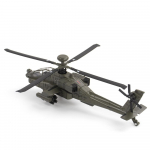1/32 AH-64 Apache Helikopteri Mudel M&auml;nguasi Sulamist Valatud Mudel Lennuk Heli Valgusti Metallist Propelleri P&ouml;&ouml;rlemisega M&auml;nguasjad Poistele Kingitused roheline