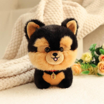 Elutruu Kawaii kohev koera pehme m&auml;nguasi simulatsioon kutsika mudel pehme nukk v&auml;ike chow pomeranian corgi yorkie plush kingitus t&uuml;drukule 20cm black