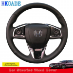 Kohandatav mikrokiudnahast roolikatete komplekt Honda CRV CR-V 2017 2018, Clarity 2016-2018, Civic Civic 10 2016- jaoks Black Thread