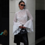 Talenza Elegantnepitspluus Naiste Mood Volangidega Pikkade Varrukatega Pael Seksikas Pitsist Top Luksuslik Peokleit L&auml;bipaistev Pitsiline S&auml;rk L gray