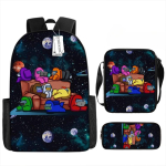 Seljakott Amongus Koolikott Kolmeosaline M&auml;ngukaup Alg- ja Keskkooli &Otilde;pilaste Seljakott Kotike Kohvrikott Three piece backpack set