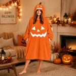 &Uuml;lisuur K&otilde;rvits Kapiga Kantav Tekk Pehme Pl&uuml;&uuml;sist Koduriided Hommikumantel T&auml;iskasvanutele Halloweeni Hubane &Uuml;mbris S orange