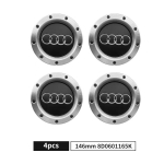 Audi A6 jaoks 4 tk 146mm 8D0601165K Hall Must Velje Keskkatte Katted Ratta Katted Embleemid M&auml;rgid logo audi Quattro TT A2 A3 A4 A8 S6 Q5 Q7 RS6 jaoks gray