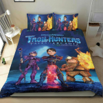 Trollik&uuml;tid Hooaeg 1 Tekikott Padjap&uuml;&uuml;r Voodipesukomplekt Lastele T&uuml;drukute Poiste Magamistuba Kingitus &Uuml;he- Kahekohaline Suur Suurus 135x200cm blue
