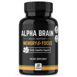 Alpha Brain Nootroopsed Kapslid &ndash; M&auml;lu, Keskendumine ja Kognitiivne Tugi (30ct) 1pack