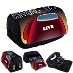AMON US Kahekihiline pliiatsikott F&auml;nnide seas Kirjatarvete korraldaja Koolitarbed Double-layer Pencil Case black