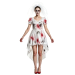 Halloweeni Kummitus Pruut Hirmutav Verine Zombi Pulmakleit Kost&uuml;&uuml;m Extra Large white