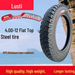 Terasest traat 8-kiuline elektriline kolmerattaline jalgratas Rehv 16x4.0/400-12/3.75/3.00-12 8-Ply Steel Wire Tire 4.00-12 Outer Flat