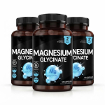 Puhas magneesiumgl&uuml;tsinaat 120 kapslit | Maos&otilde;bralik k&otilde;rge biosaadavusega valem | GMO-vaba ja veganis&otilde;bralik toidulisand 3 PACK