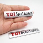 Metallpunase TDI Sport Editioni logoga turboauto kirjakleebise embleemi kroomitud m&auml;rgi kleebised