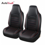 AUTOYOUTH 2TK PU esiistmekatted Moodsad k&otilde;rge seljaga kopp auto istmekatted Universal must/punane