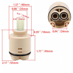 25/35/40 mm keraamiline klapi segisti kraanikassett K&ouml;&ouml;k vett s&auml;&auml;stev asenduskeraamiline pool veesegisti kraani kraanikassett 1.57inch/40mm