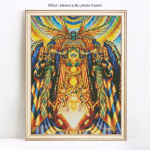 5D teemantmaal, t&auml;ispuuritud &uuml;mmargune portree teemanttikandid, kivide pildid 20X30