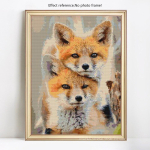 5D DIY Teemantmaaling Loom Fox Teemanttikandid Ristpistes T&auml;is&uuml;mmargune mosaiikpilt 50X70CM