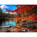 5D isetegemise teemantmaal  Ilus maastik  Teemanttikandid Ristpistega kivimaal 20X30CM