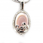 Altesse [F7077] - Collier Argent 'Scarlett' rose Heleroosa