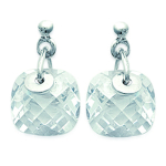 Les Tr&eacute;sors De Lily [G0646] - Boucles Argent 'Linda' blanc argent&eacute; (rhodi&eacute;) - 10 mm valge