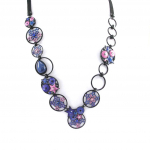 NOA [G5993] - Sautoir Cr&eacute;ateur 'Arlequin' bleu rose sinine