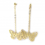 Les Tr&eacute;sors De Lily [M6913] - Boucles Plaqu&eacute; Or 'Papillons Lumi&egrave;re' dor&eacute; kuld