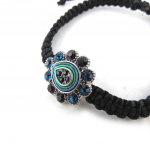 Les Tr&eacute;sors De Lily [N0739] - Bracelet shamballa 'Sissi' bleu turquoise sinine