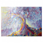 DIY Teemant Kodukaunistus Seina Kunstipuu Maalimine Ristpistes Pilt Tikand Mosaiik T&auml;ispuur 20X30CM