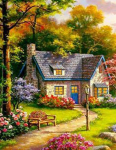 Teemantmaal Maastik 5D Teemantmaal Ristpistes Teemantpunktide maalimine Mosaiik 15*20cm