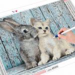 Full Square Drill Teemanttikandid Kass Loomade Rhinestone Kit Sale Teemantmaaling K&uuml;&uuml;lik K&auml;sitsi valmistatud Kingitus Kodu Full Round (20X30CM)